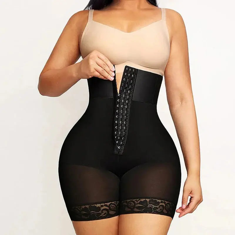 SlimCurve Tummy-sculpting & Butt lifting Shorts - Black front view