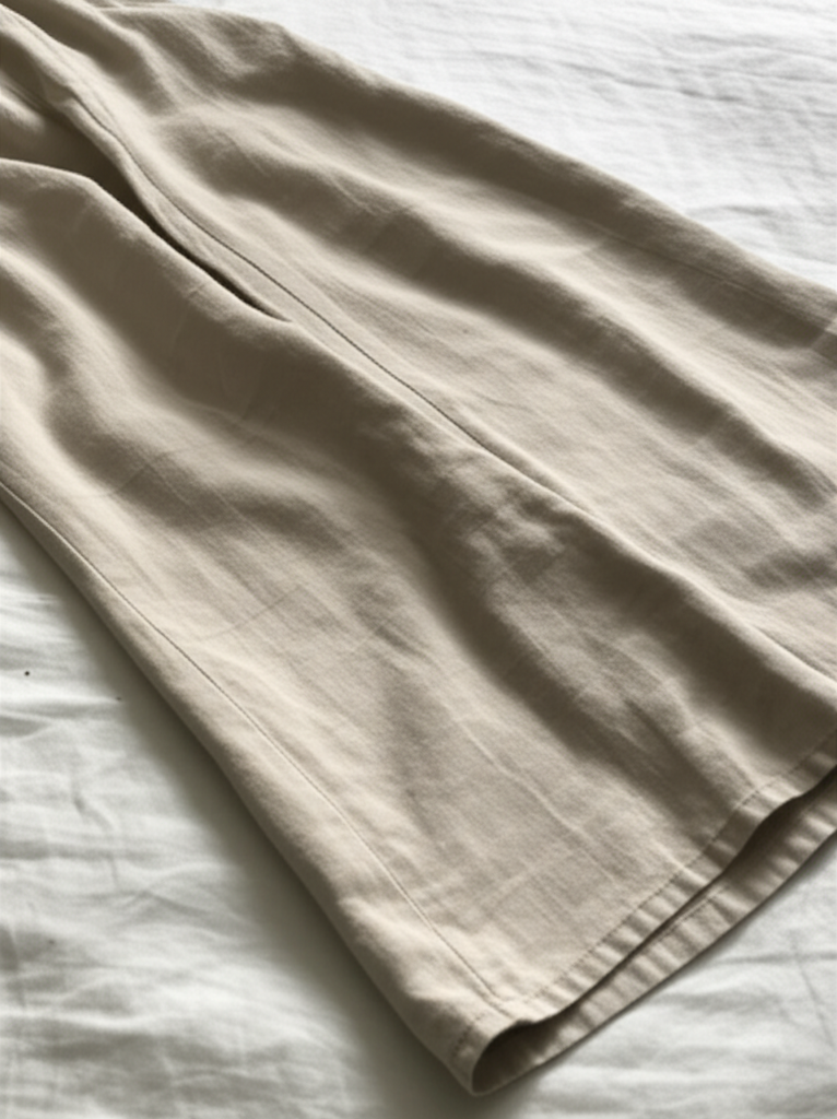 Linen blend wide leg pants with elastic waistband.